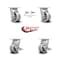 Service Caster 4 Inch V Groove Semi Steel Caster Set with Roller Bearings 2 Swivel Lock 2 Brake SCC-30CS420-VGR-BSL-2-TLB-2 - alternate 7